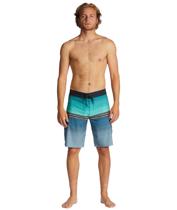 Billabong All Day Heather Stripe Pro Boardshorts-Blue Haze