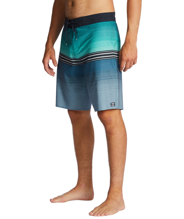 Billabong All Day Heather Stripe Pro Boardshorts-Blue Haze