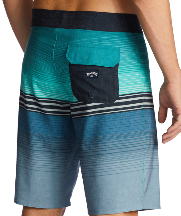 Billabong All Day Heather Stripe Pro Boardshorts-Blue Haze