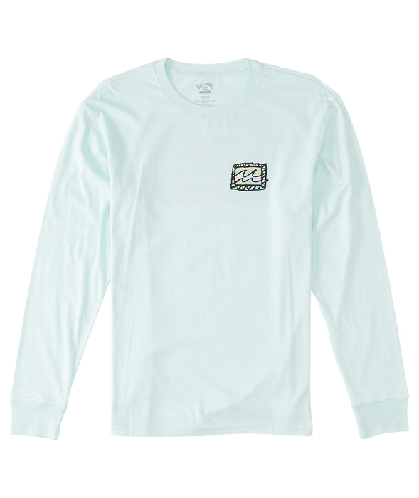 Billabong Crayon Wave L/S Tee-Seaglass