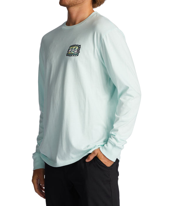Billabong Crayon Wave L/S Tee-Seaglass