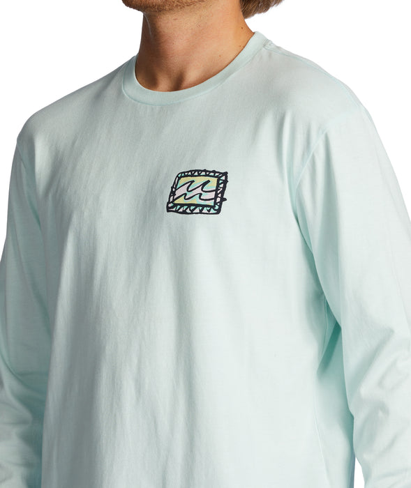Billabong Crayon Wave L/S Tee-Seaglass