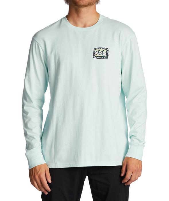 Billabong Crayon Wave L/S Tee-Seaglass