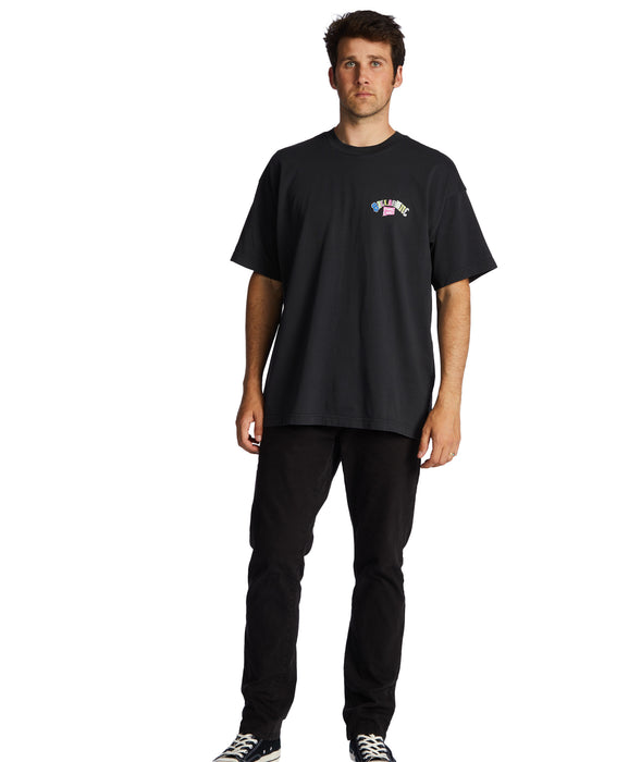 Billabong Arch Wash Tee-Washed Black