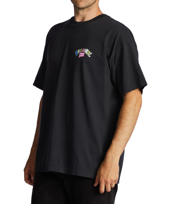 Billabong Arch Wash Tee-Washed Black