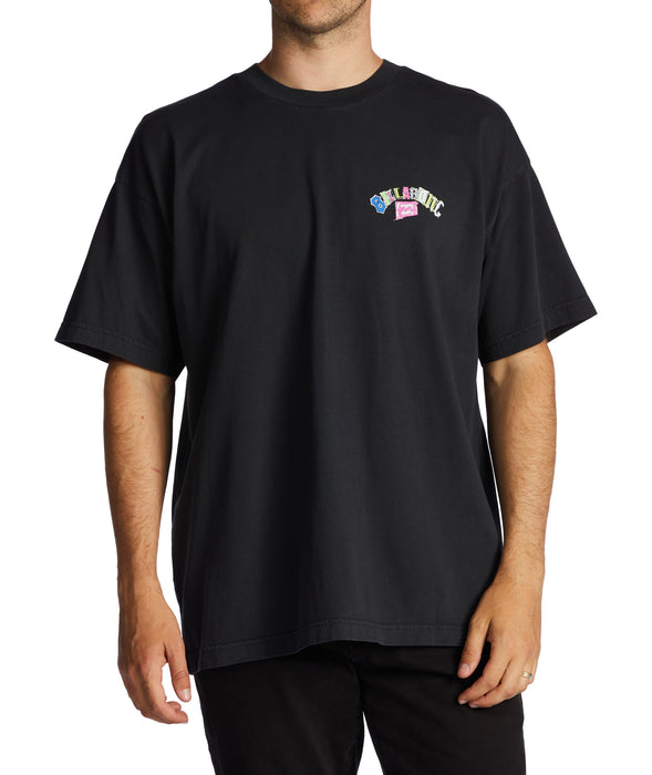 Billabong Arch Wash Tee-Washed Black