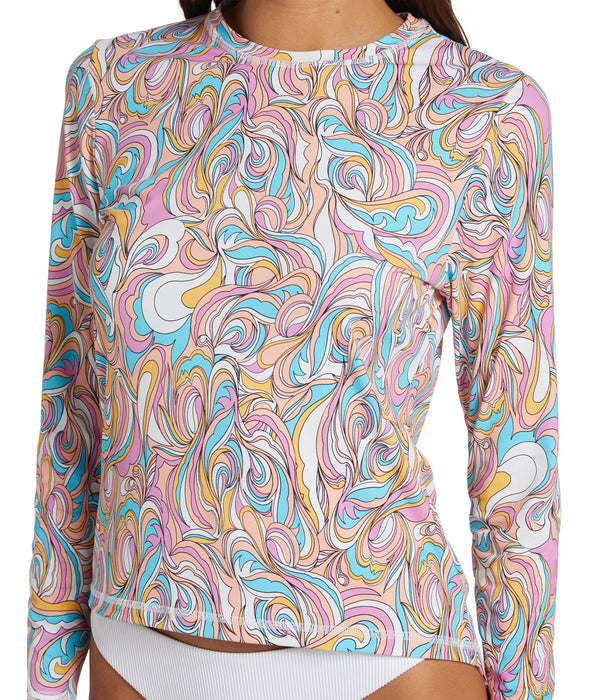 Roxy Sea Skippin PT L/S Rashguard-Swirly Daze