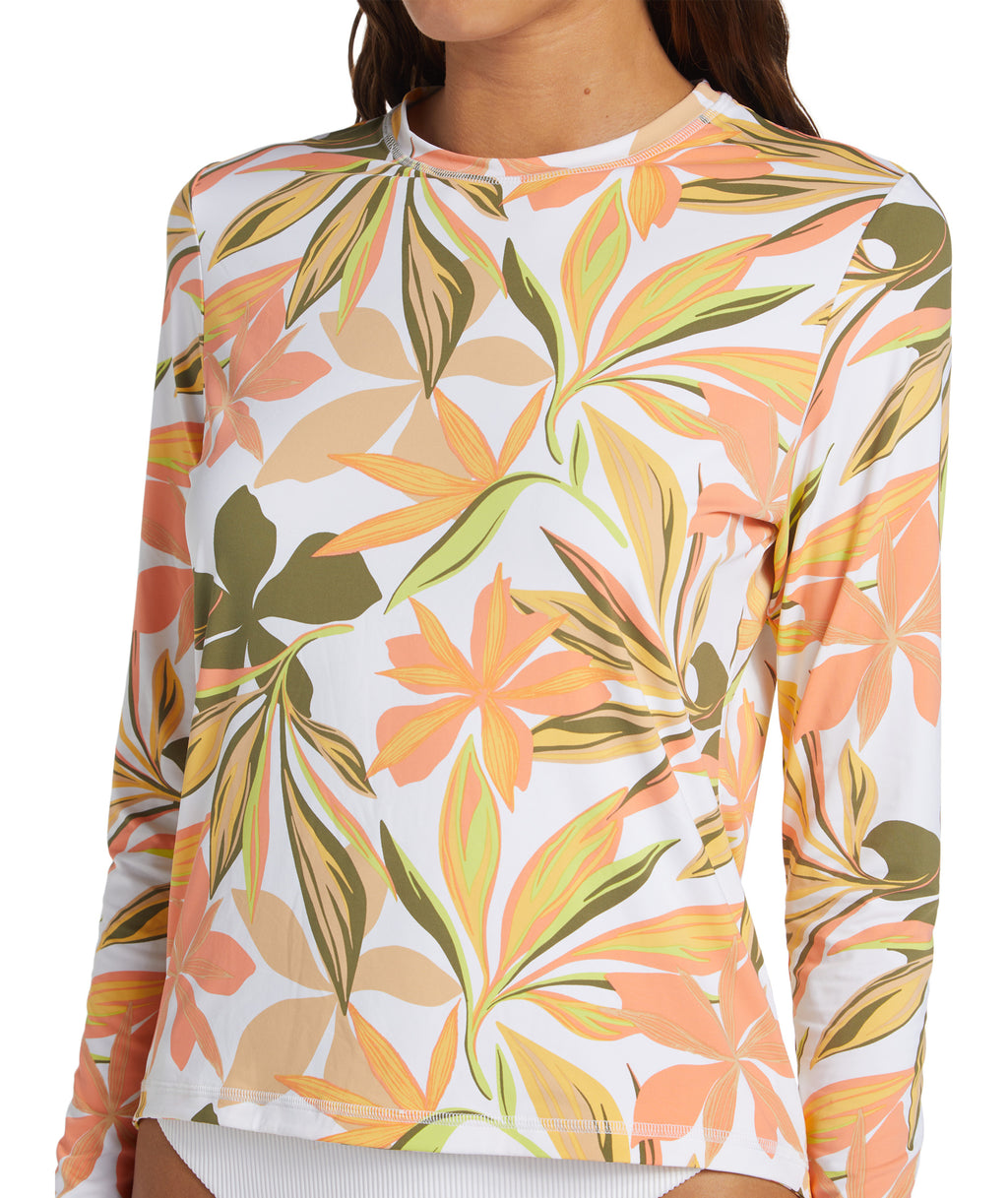 Roxy Sea Skippin PT L/S Rashguard-Bright White