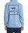 RVCA VA All The Way 2 Hooded Sweatshirt-Ash Blue