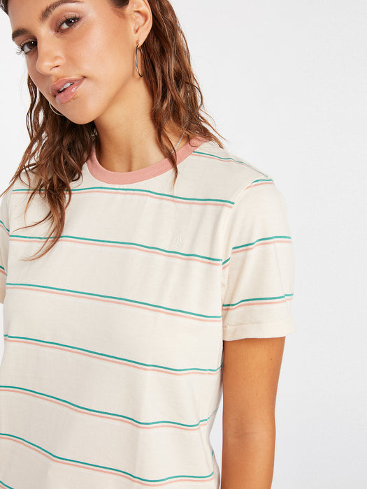 Volcom Hypen On Strypes Tee-Sand