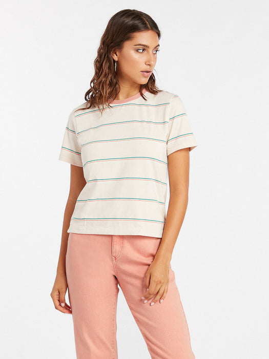 Volcom Hypen On Strypes Tee-Sand