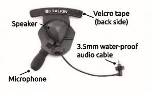 Bb Talkin Single Sided Helmet Speaker Pad with Microphone