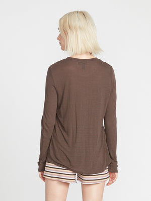 Volcom Tern N Bern L/S Tee-Espresso— Alternate View