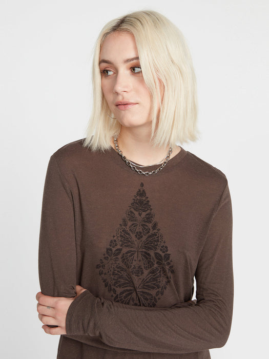 Volcom Tern N Bern L/S Tee-Espresso