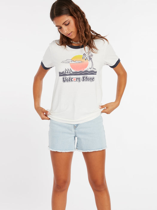 Volcom Truly Ringer Tee-Star White