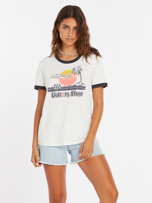 Volcom Truly Ringer Tee-Star White