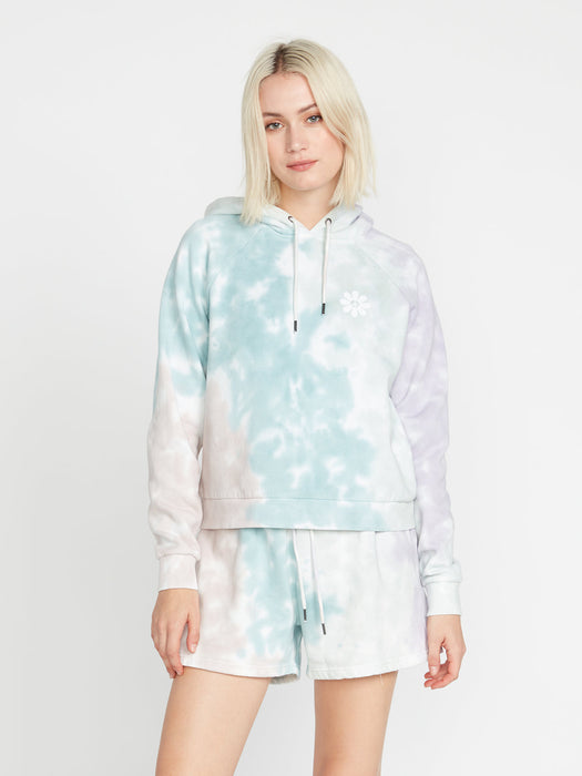 Volcom Truly Stokin Hooded Sweatshirt Stone Blue REAL Watersports