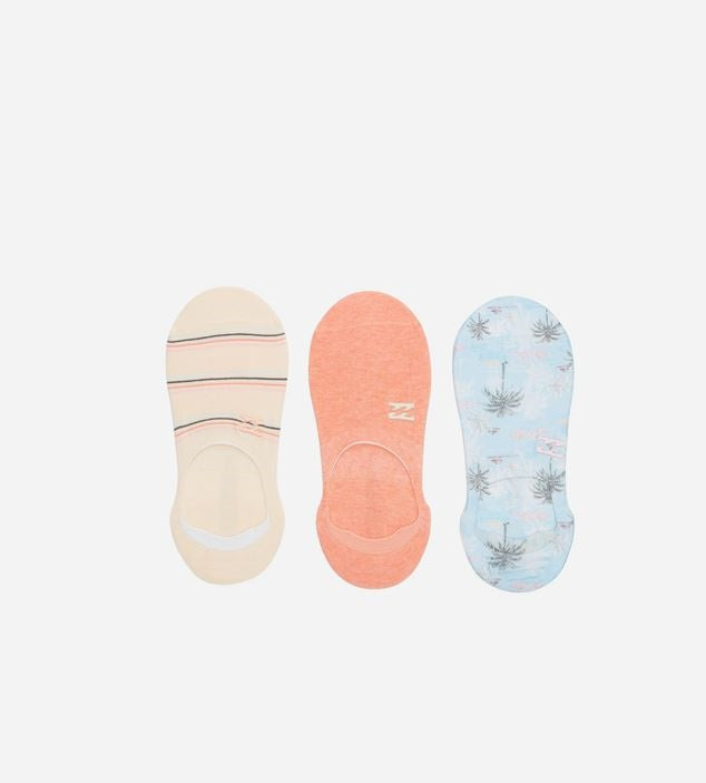 Billabong Safari Nights No Show Socks-Light Blue