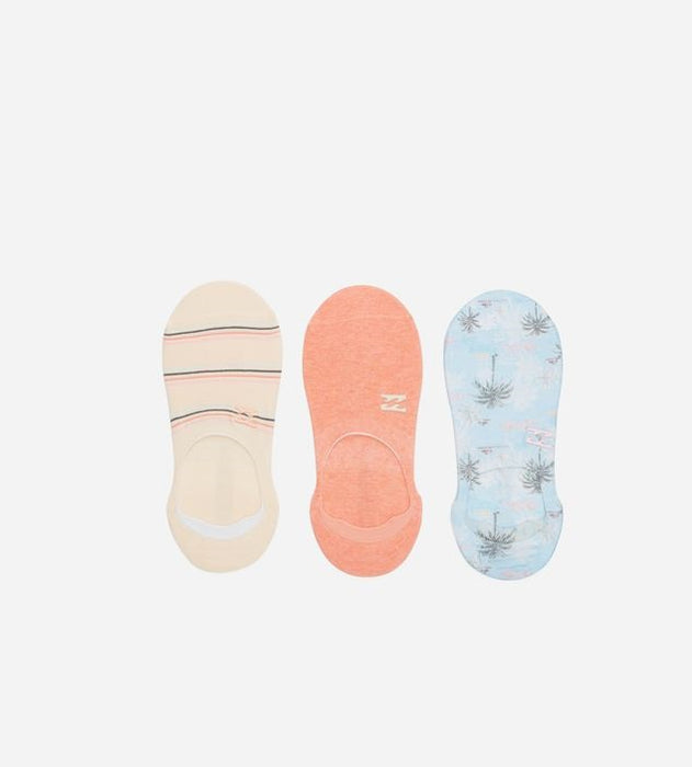 Billabong Safari Nights No Show Socks-Light Blue