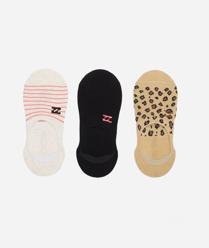 Billabong Safari Nights No Show Socks-Black Multi
