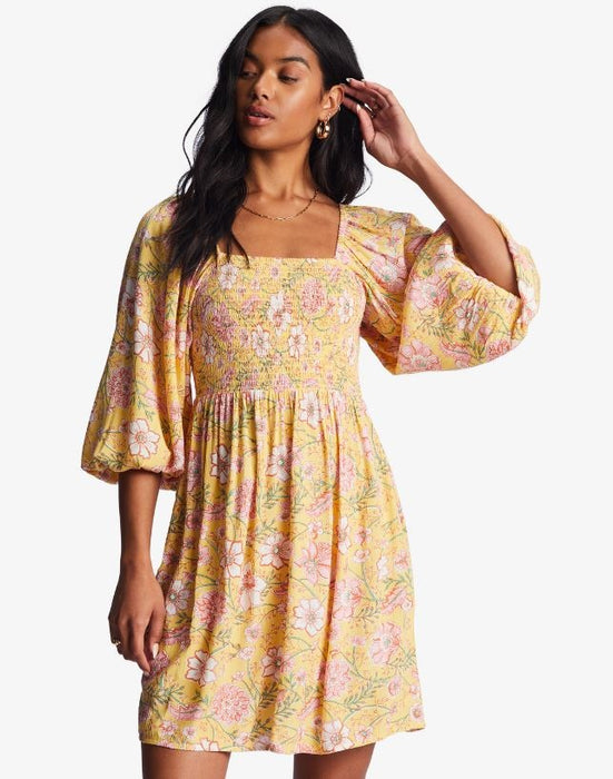 Billabong Paradise Days Dress-Golden Peach