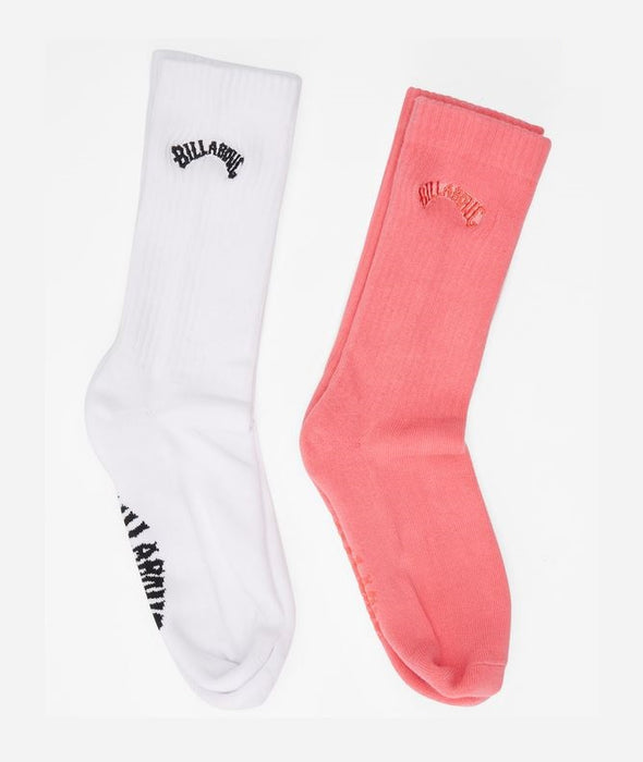 Billabong Sport Crew Socks-Pink