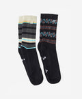 Billabong Paisley Crew Socks-Black