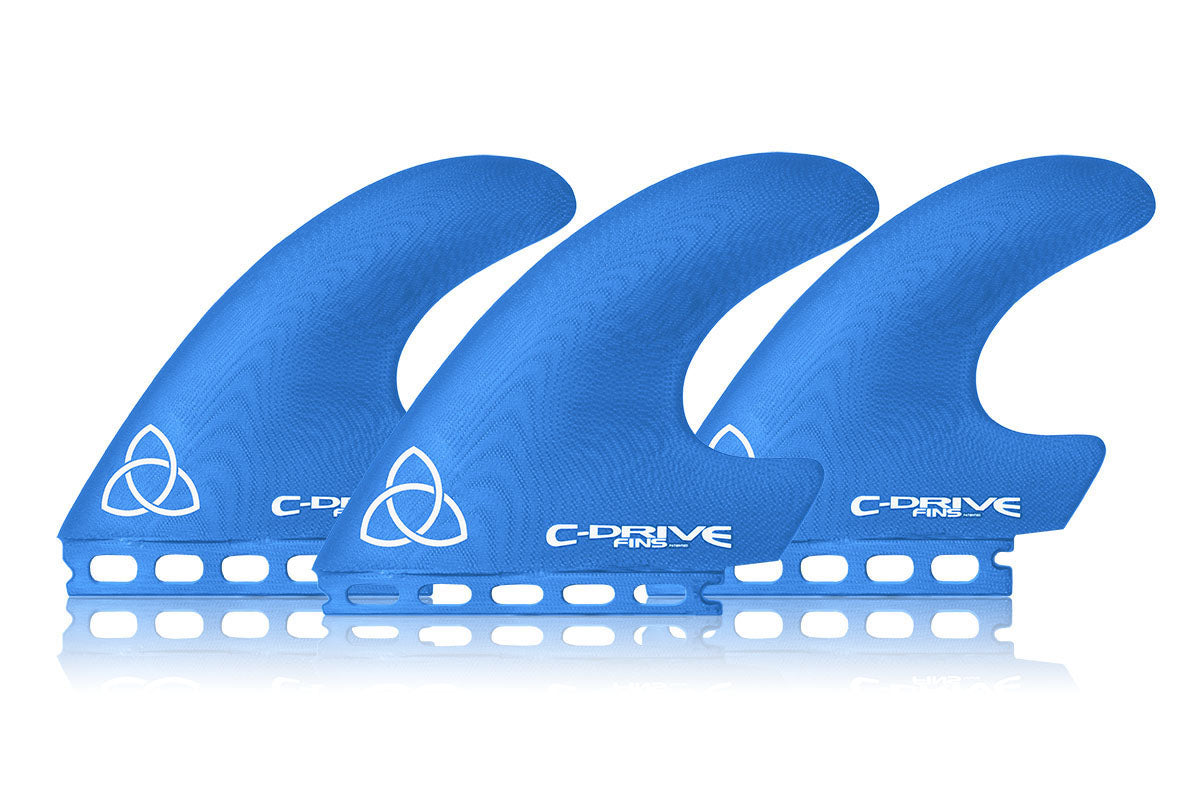 NVS C-Drive Futures Apex Tri/Quad Fin Set-Blue-Medium