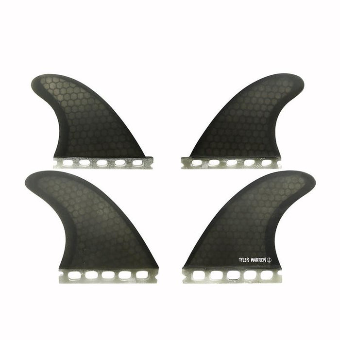 Captain Fin Tyler Warren Quad Fin Set-Black-Medium