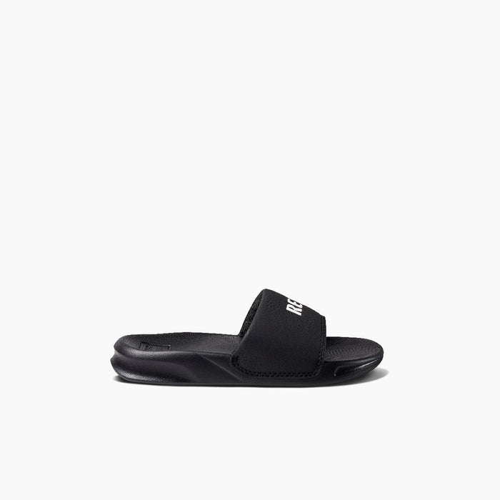REEF Kids One Slide Sandal-REEF Black/White