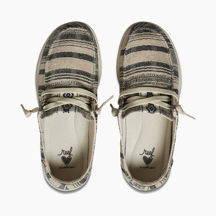 REEF Cushion Coast Shoe-Black Stripe