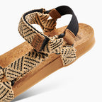 REEF Cushion Rem Sandal-Black/Tan