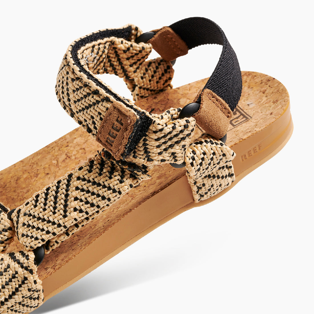 REEF Cushion Rem Sandal-Black/Tan
