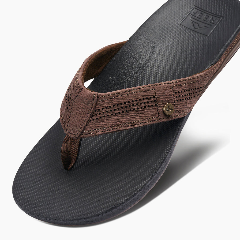 REEF Cushion Lux Sandal-Black/Brown