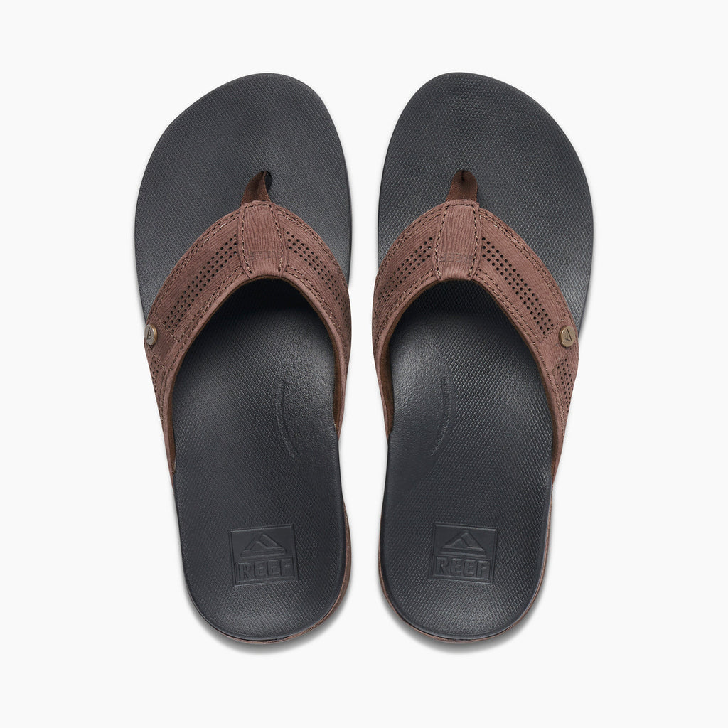 REEF Cushion Lux Sandal-Black/Brown