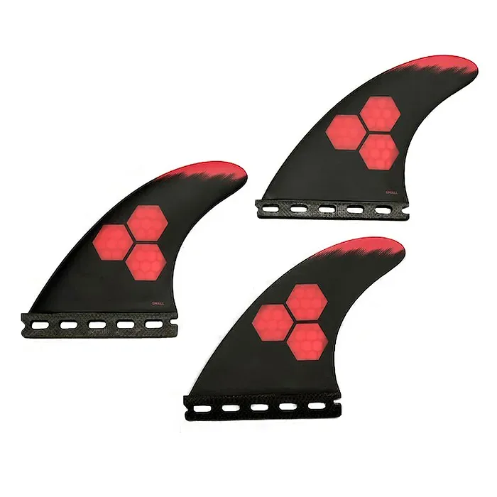 Channel Islands Tech 2 Tri Fin Set-Red-Small