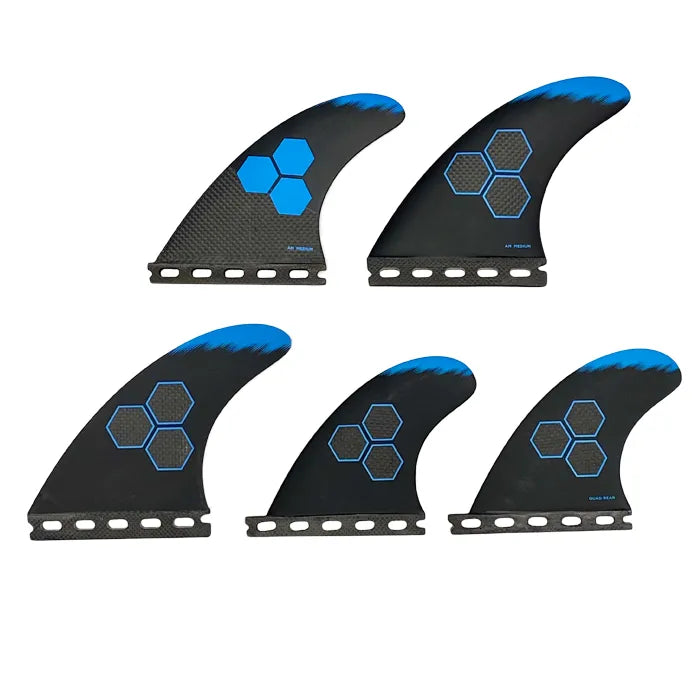 Channel Islands Tech 2 Tri Quad Fin Set Blue Medium