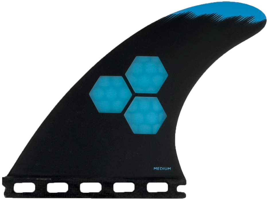 Channel Islands Tech 1 Tri/Quad Fin Set-Blue-Medium