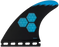 Channel Islands Tech 1 Tri/Quad Fin Set-Blue-Medium