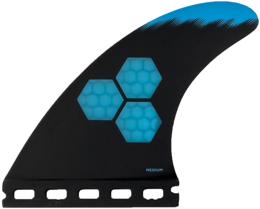 Channel Islands Tech 1 Tri/Quad Fin Set-Blue-Medium