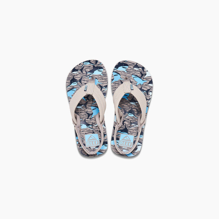 REEF Little Ahi Sandal-Tan Sharks