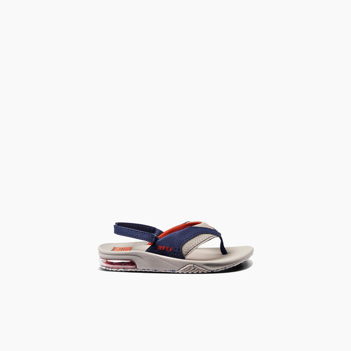 Reef Little Fanning Sandal-Taupe/Navy