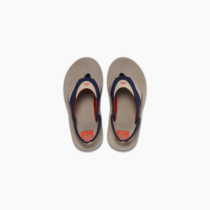 Reef Little Fanning Sandal-Taupe/Navy