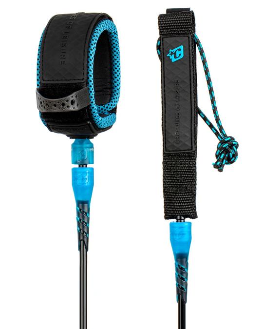 Creatures Comp Leash-Cyan Black-6' x 1/4"