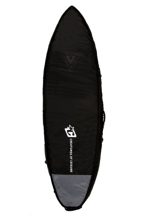 Creatures Triple Shortboard Boardbag-Black/White-6'3"