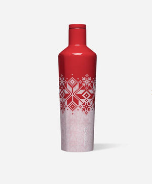 Corkcicle 25 oz Canteen-Fairisle Red