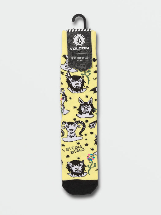 Volcom Surf Vitals Ozzy Socks-Glimmer Yellow
