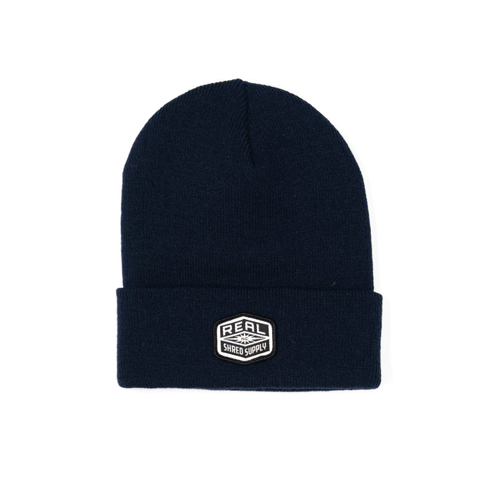 REAL Shred Supply Cuffed Beanie-Navy