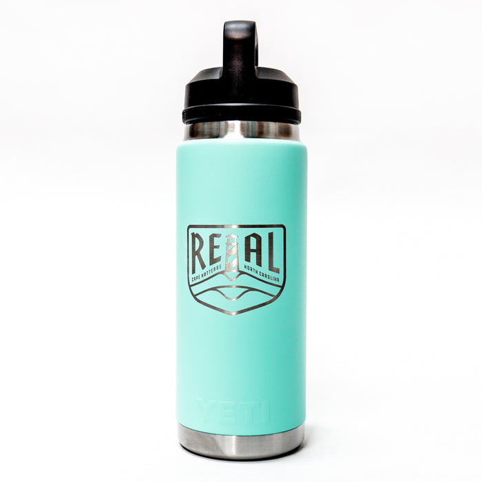 REAL x YETI Rambler 26 oz Bottle w/Chug Cap-Seafoam — REAL Watersports