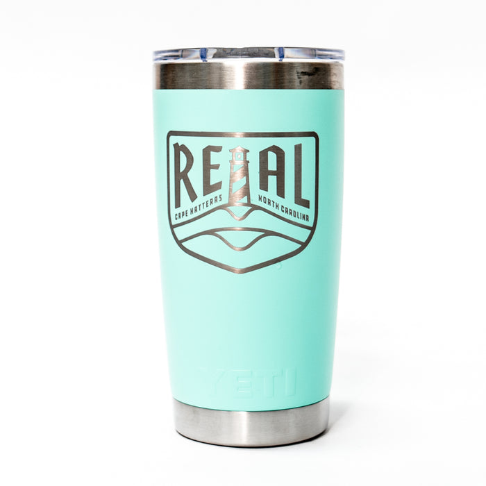 REAL x YETI Rambler 20 oz Tumbler w/MS Lid-Seafoam